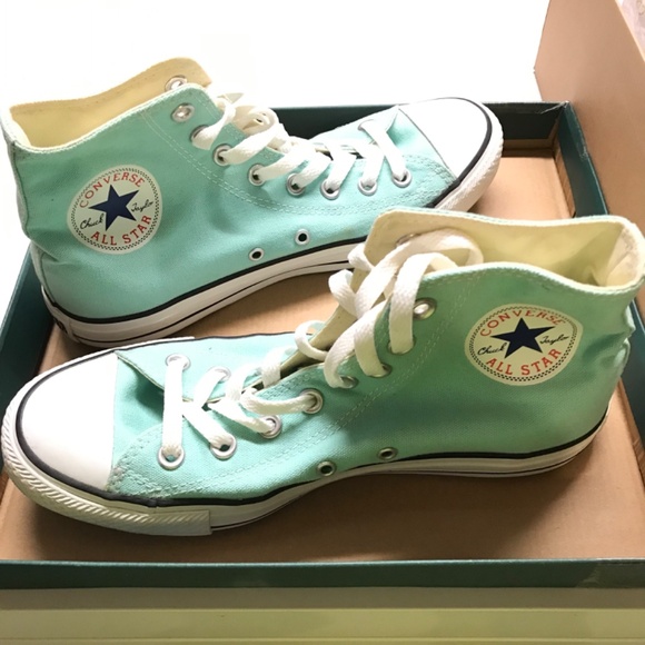 Y2K Converse Chuck Taylor All Star Mint Green High Tops Women's 9 - Picture 2 of 11